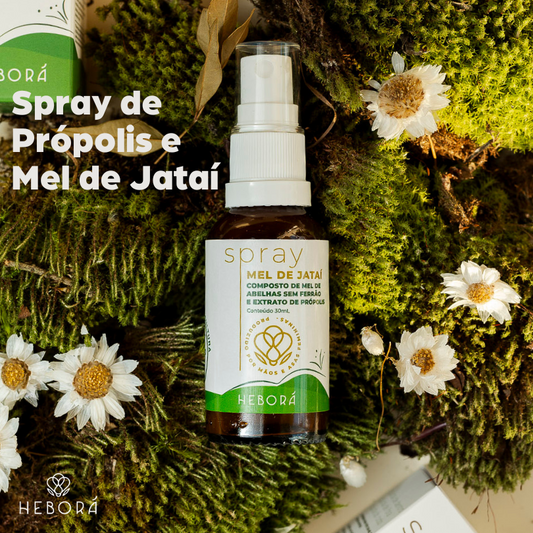 Spray de mel de Jataí com própolis: o primeiro do Brasil!